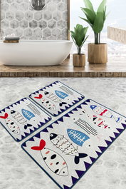 Mijölnir Juego de alfombrillas de baño Le Poisson Djt Multicolor